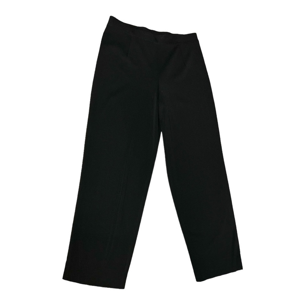 Exclusively MISOOK Acrylic Knit Straight Pants Pull On Black Small